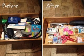 junkDrawer before after | Pre-Holiday Organization Challenge! | Amazing Spaces Storage Centers