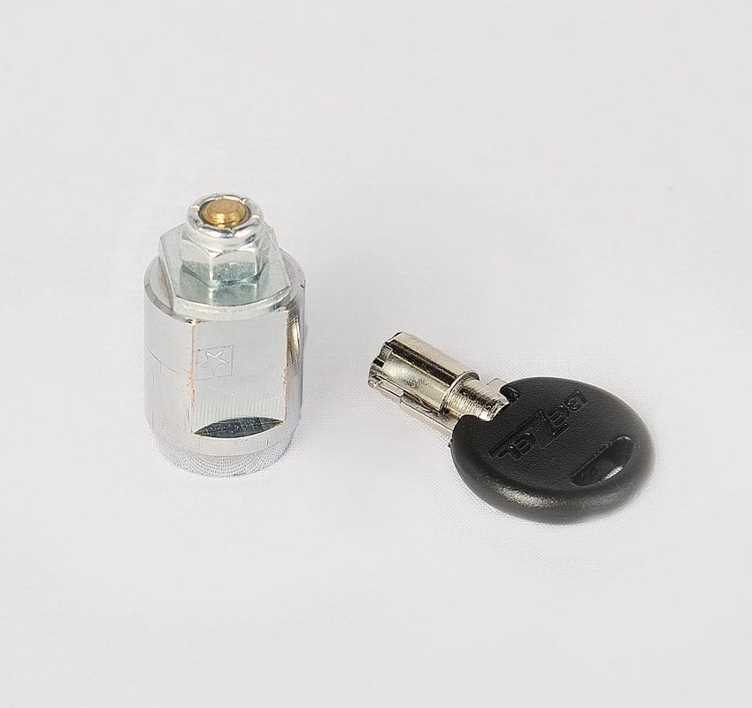 image of cylinder lock and key